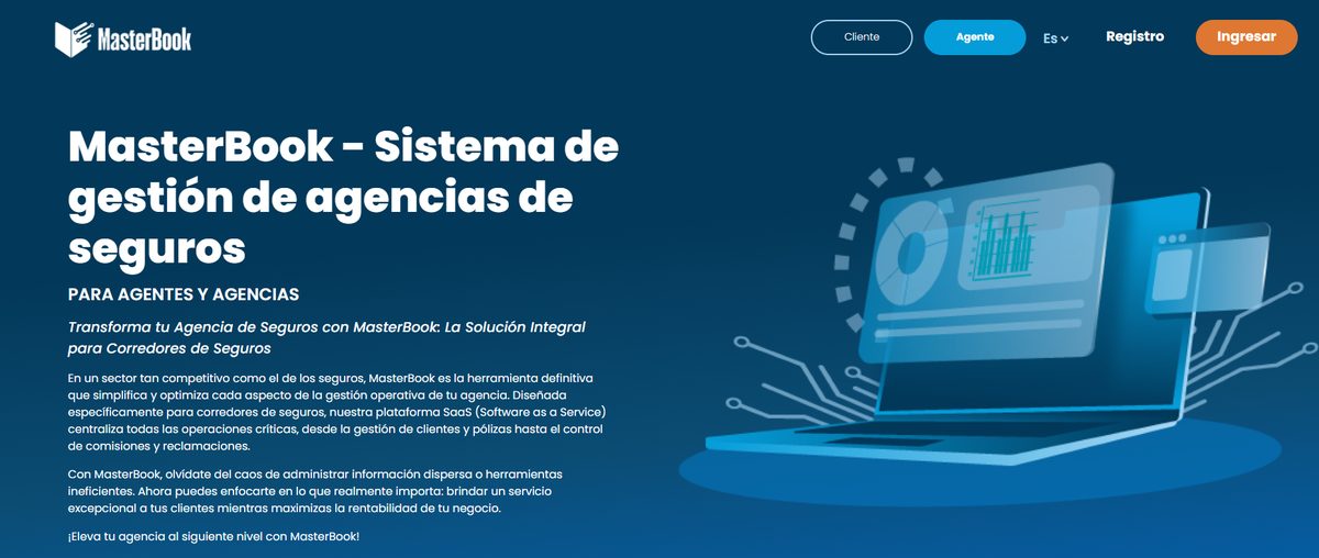 Captura de pantalla del sitio de MyMasterBook